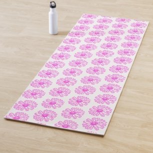 Ultra rosa Daisy Blume Print, Hippie Floral Yogamatte