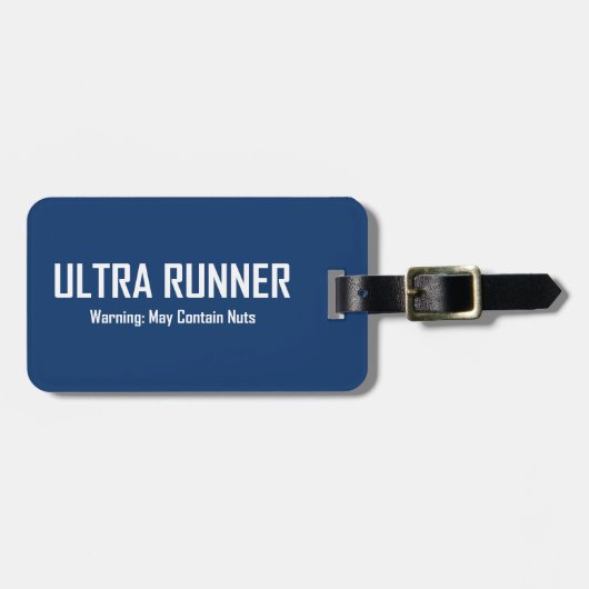 Ultra Runner, Warnung kann Nuts enthalten Gepäckanhänger (Vorderseite horizontal)
