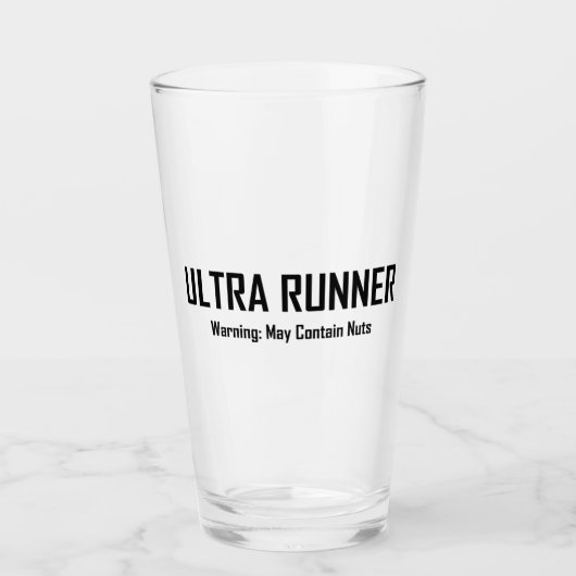 Ultra Runner, Warnung kann Nuts enthalten Glas (Vorderseite)