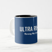 Ultra Runner, Warnung kann Nuts enthalten Zweifarbige Tasse (Vorderseite Links)
