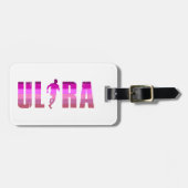 Ultra Running Rosa Lila Regenbogen Gepäckanhänger (Vorderseite horizontal)