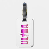 Ultra Running Rosa Lila Regenbogen Gepäckanhänger (Rückseite vertikal)