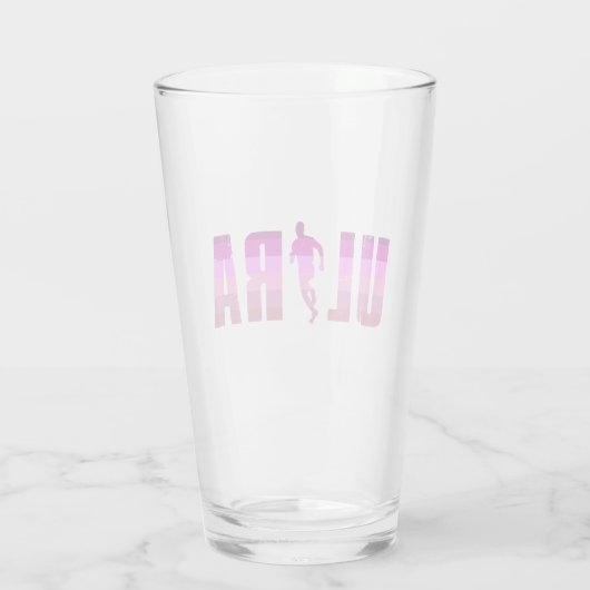 Ultra Running Rosa Lila Regenbogen Glas (Rückseite)