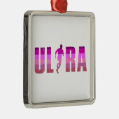 Ultra Running Rosa Lila Regenbogen Ornament Aus Metall (Rechts)