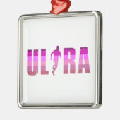 Ultra Running Rosa Lila Regenbogen Ornament Aus Metall (Links)