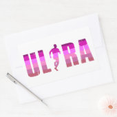 Ultra Running Rosa Lila Regenbogen Rechteckiger Aufkleber (Umschlag)