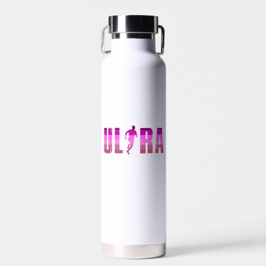 Ultra Running Rosa Lila Regenbogen Trinkflasche (Vorne)