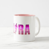 Ultra Running Rosa Lila Regenbogen Zweifarbige Tasse (VorderseiteRechts)
