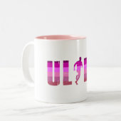 Ultra Running Rosa Lila Regenbogen Zweifarbige Tasse (Vorderseite Links)