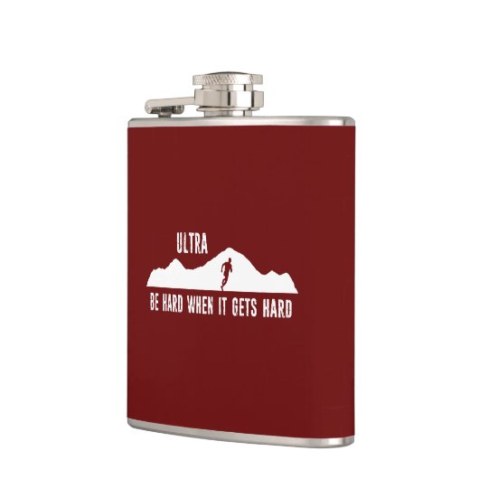 Ultra-Running, seien Sie hart, wenn es hart wird Flachmann (Links)