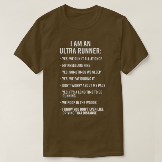 Ultra Running Trail Laufend bin ich ein Ultra Runn T-Shirt (Design vorne)