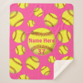 Ultra Soft Sherpa Personalisierte Softball-Blanken Sherpadecke (Vorderseite)