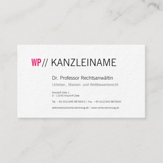 Ultra stark visitenkarte (Vorderseite)