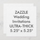 ULTRA-THICK 360lb 5,25" Square Wedding Einladungen (Vorne/Hinten)
