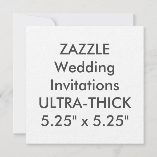 ULTRA-THICK 360lb 5,25" Square Wedding Einladungen (Vorderseite)