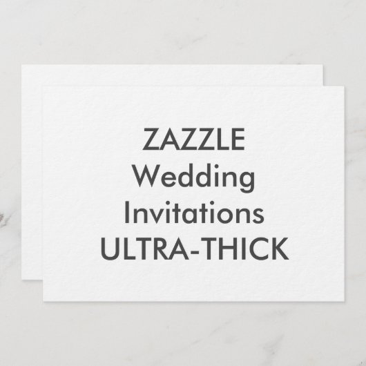 ULTRA-THICK 7" x 5" Einladungen für Hochzeiten (Vorne/Hinten)