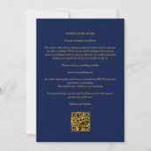 Ultra Trendy Navy & Gold 4 Multi Photos Wedding Save The Date (Rückseite)