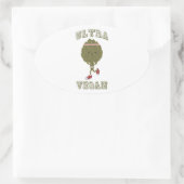 Ultra Vegan Ovaler Aufkleber (Tasche)