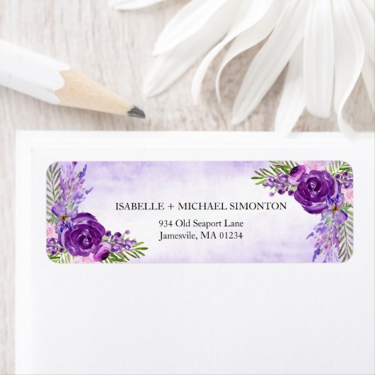 Ultra-Viloet-Rose-Rücksendeadressen-Aufkleber (Insitu)