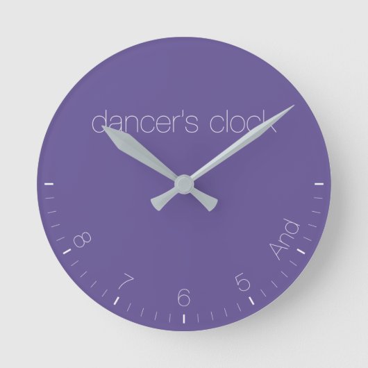 Ultra Violet 2018 Pantone Dancer's Clock Runde Wanduhr (Vorderseite)