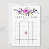 Ultra-Violet-Aquarell-Brautparty Bingo Einladung (Vorderseite)