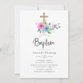 Ultra-Violet-Aquarelltaufe Einladung (Vorderseite)