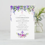 Ultra-Violet-Blumenbestätigung Einladung (Stehend Vorderseite)