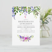 Ultra Violet Bridesmaids Luncheon Einladung (Stehend Vorderseite)