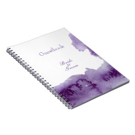Ultra Violet Elegant Watercolor Wedding Gästebuch Notizblock