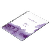 Ultra Violet Elegant Watercolor Wedding Gästebuch Notizblock (Linke Seite)