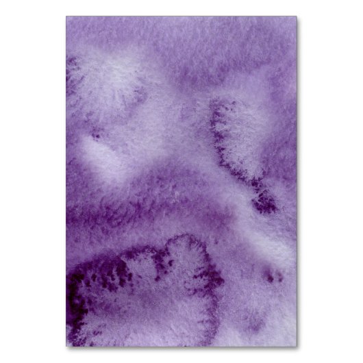 Ultra Violet Elegante Wasserfarben-Tischnummer Tischnummer (Rückseite)