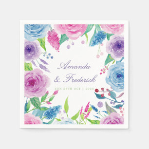 Ultra Violet Farbe Combo Aquarellfarben Blumenzehe Serviette
