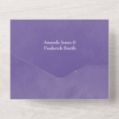 Ultra-Violet-Farbkombination Blumenzehen All In One Einladung (Rückseite)