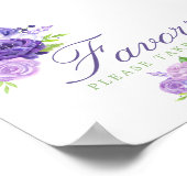 Ultra-Violet-Flora-Gastgeschenke Hochzeit Poster (Ecke)