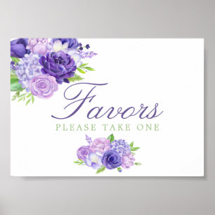 Ultra-Violet-Flora-Gastgeschenke Hochzeit Poster