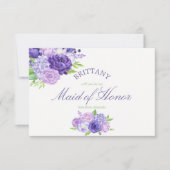 Ultra-Violet-Flora wird meine Trauzeugin sein Einladung (Vorderseite)