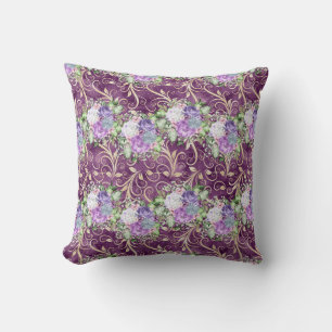 Ultra-Violet-Floral-Aquarellmuster Kissen