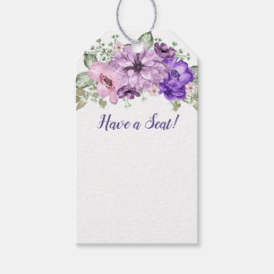 Ultra-Violet-Floral-Bouquet-Tag Geschenkanhänger