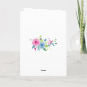 Ultra Violet Floral Foto Danke Karte (Rückseite)