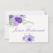 Ultra-Violet Floral sein meine Juniorenjungfrau Einladung (Vorderseite)