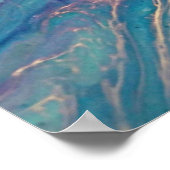 Ultra-Violet-Fluid-Marmor Akrylkkunst Abstrakt Poster (Ecke)