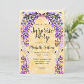 Ultra-Violet-GLITTER-Foto Überraschung Party Einladung (Stehend Vorderseite)