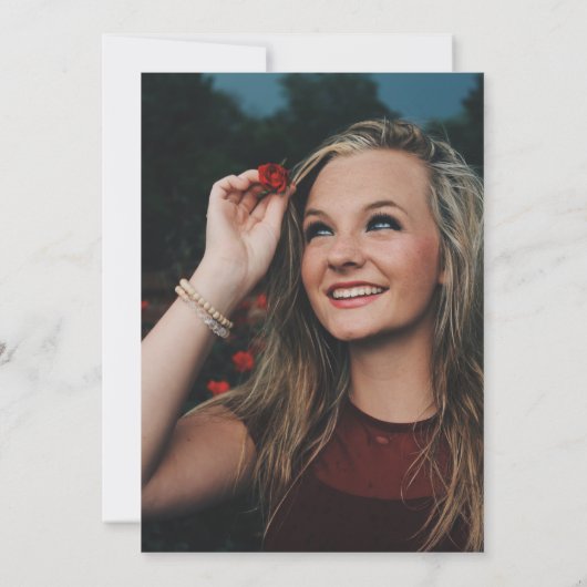 Ultra-Violet-GLITTER-Foto Überraschung Party Einladung (Rückseite)