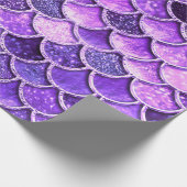 Ultra-Violet-Glitzer-Mermaid-Skala Geschenkpapier (Ecke)