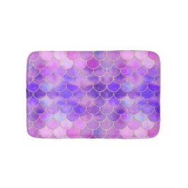 Ultra Violet & Gold Mermaid Scanner Badematte