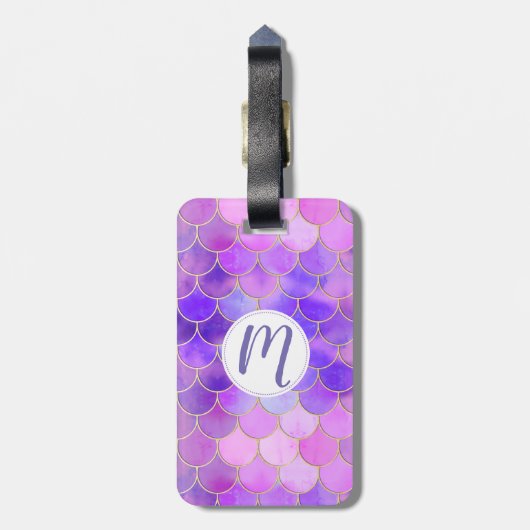 Ultra Violet & Gold Mermaid Scanner Gepäckanhänger (Rückseite vertikal)
