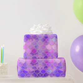 Ultra Violet & Gold Mermaid Scanner Geschenkpapier