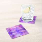 Ultra Violet & Gold Mermaid Scanner Rechteckiger Pappuntersetzer (Vor Ort)