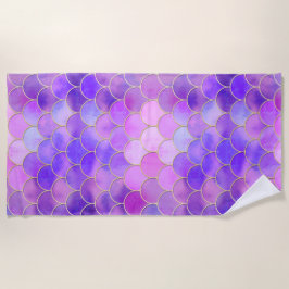 Ultra Violet & Gold Mermaid Scanner Strandtuch