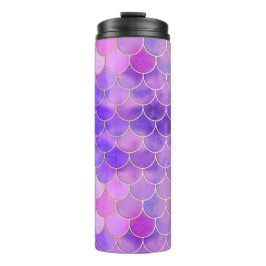 Ultra Violet & Gold Mermaid Scanner Thermosbecher
